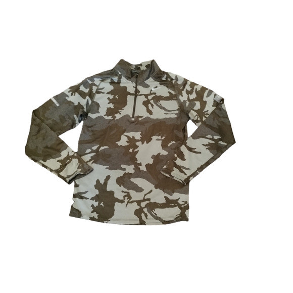 NIKE Dri-FIT Quarter Zip Camouflage Pullover sz S Small Mens Running Camo Run - Picture 1 of 5
